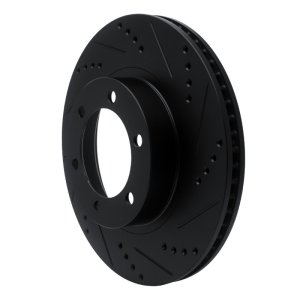 Lexus GX470 Brake Rotor (1) - Front Right - R1 Concepts - Drilled & Slotted - Black - `03-`09